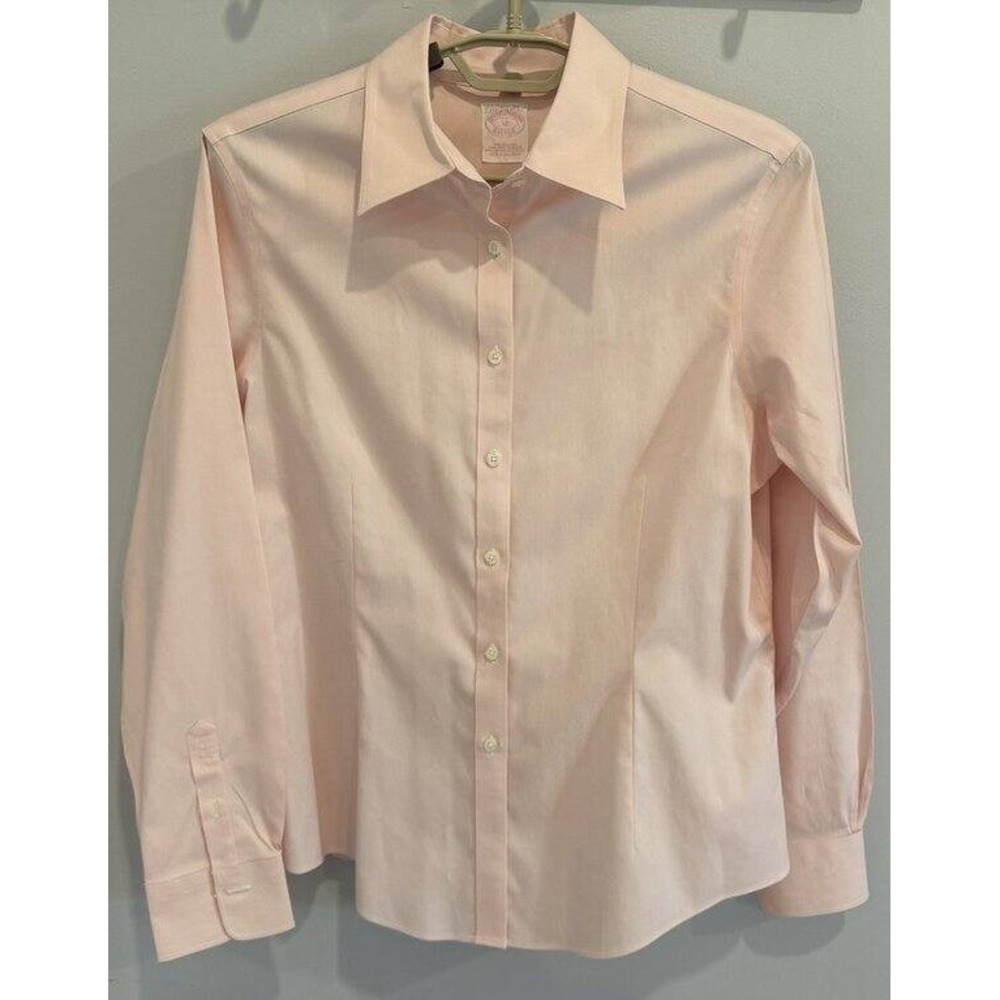 Brooks Brothers Tailored Fit Non Iron Stretch Long Sleeve Button Front Shirt 12